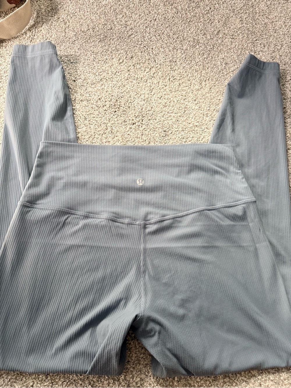 lululemon athletica Ribbed High-Rise Leggings - Light Slate Blue